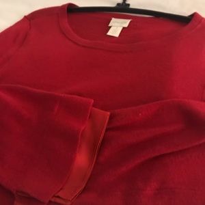 Sweater with satin trim